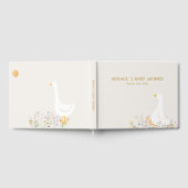 水彩ガチョウ鴨の野草赤ちゃんシャワー ゲストブック (全面)