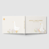 水彩ガチョウ鴨の野草赤ちゃんシャワー ゲストブック (全面)