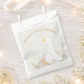 水彩ガチョウ鴨の野草赤ちゃんシャワー フェイバーバッグ (クリップ留めされた状態)