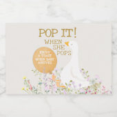 水彩ガチョウ鴨の野草赤ちゃんシャワー リキュールボトルラベル (シングルラベル)