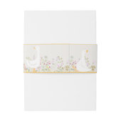 水彩ガチョウ鴨の野草赤ちゃんシャワー 招待状ベリーバンド (裏面例)