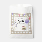 水彩ガチョウ1歳の誕生日 フェイバーバッグ (正面)