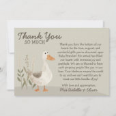 水彩ガチョウ – ベビーシャワーサンキューカード サンキューカード (正面)