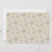 水彩ガチョウ – ベビーシャワーサンキューカード サンキューカード (裏面)