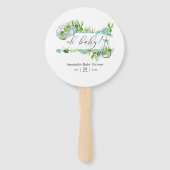 水彩ガラスのテラリウム多肉乳児シャワー ハンドファン (正面)