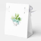 水彩ガラスのテラリウム多肉乳児シャワー フェイバーボックス (裏面サイド)