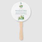 水彩ガラスのテラリウム多肉種結婚類 ハンドファン (正面)