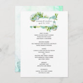 水彩ガラスのテラリウム多肉種結婚類 メニュー (正面/裏面)