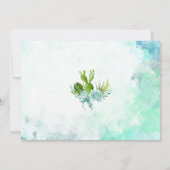 水彩ガラスのテラリウム水色が日付を保存 セーブザデート (裏面)