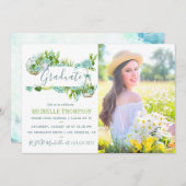 水彩ガラステラリウム多肉卒業 招待状 (正面/裏面)