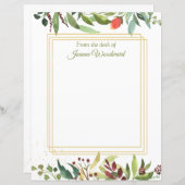 水彩ガーデンの葉縁ど紙シート (正面/裏面)