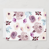 水彩ガーデンウェディングの出欠確認 招待状 (裏面)