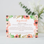 水彩ガーデンウェディング案内カード/方向 エンクロージャーカード (スタンド正面)
