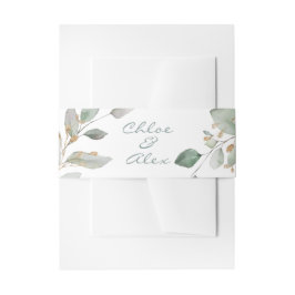 水彩ガーデンウェディング 招待状ベリーバンド