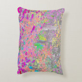 水彩ガーデンサンライズ(紫色の花を使用) アクセントクッション (裏面(縦))