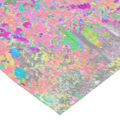 水彩ガーデンサンライズ(紫色の花を使用) ショートテーブルランナー (コーナー)