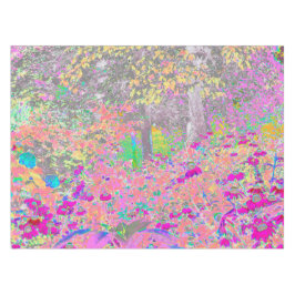 水彩ガーデンサンライズ（紫色の花を使用） テーブルクロス