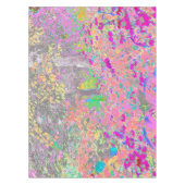 水彩ガーデンサンライズ（紫色の花を使用） テーブルクロス (正面)