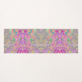 水彩ガーデンサンライズ（紫色の花を使用） ヨガマット (正面(横))