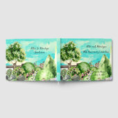 水彩ガーデンシーンパーソナライズされた ゲストブック (全面)