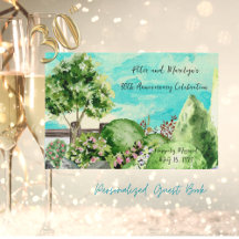 水彩ガーデンシーンパーソナライズされた