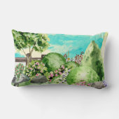 水彩ガーデンシーン ランバークッション (裏面)