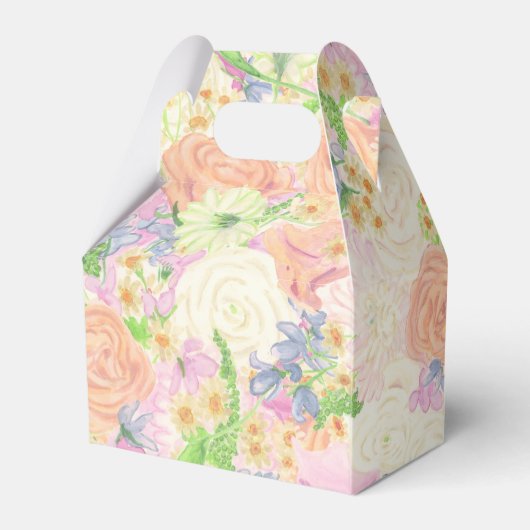 水彩ガーデンパーティー結婚フローラの山 フェイバーボックス (裏面サイド)