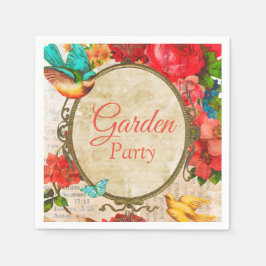 水彩ガーデンパーティー スタンダードカクテルナプキン