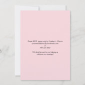 水彩ガーデンフラワーウェディングレセプションのみ 招待状 (裏面)