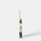 水彩ガーデンフラワーズホワイトローズ iPhoneケース (左側面)