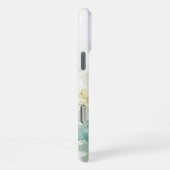 水彩ガーデンフラワーズホワイトローズ iPhoneケース (右側面)