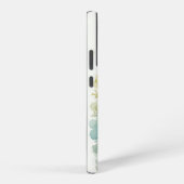 水彩ガーデンフラワーズホワイトローズ SAMSUNG GALAXYケース (右側面)