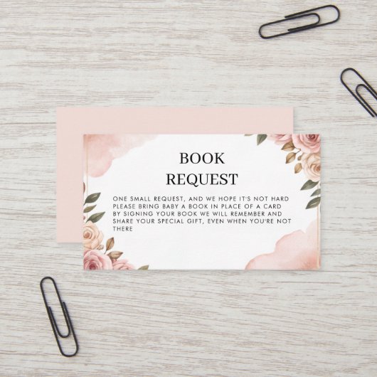 水彩ガーデンフラワーブックリクエスト 名刺 (正面/裏面インサイチュ)