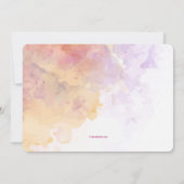 水彩ガーデンフラワーベビーシャワー 招待状 (裏面)