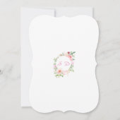 水彩ガーデンフラワーユニコーン赤ちゃんシャワー 招待状 (裏面)