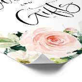 水彩ガーデンフラワー ウェディングカードとギフト ポスター (角)