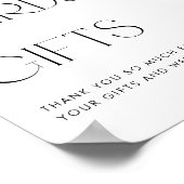 水彩ガーデンフラワー ウェディングカードとギフト ポスター (角)