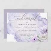 水彩ガーデンフローラ薄紫ポピー招待状 招待状 (正面/裏面)