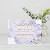 水彩ガーデンフローラ薄紫ポピー招待状 招待状 (スタンド正面)