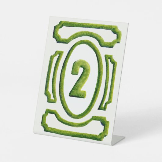 水彩ガーデンヘッジテーブル2 台座サイン (正面)