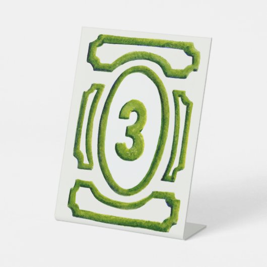 水彩ガーデンヘッジテーブル3 台座サイン (正面)