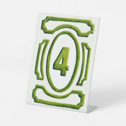 水彩ガーデンヘッジテーブル4 台座サイン (正面)