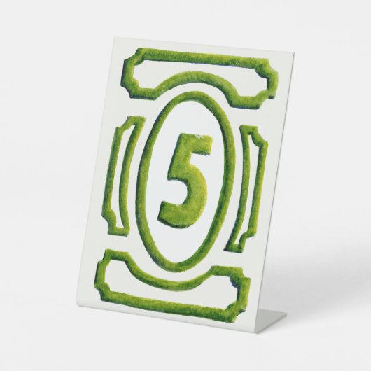 水彩ガーデンヘッジテーブル5 台座サイン (正面)