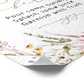 水彩ガーデンワイルドフラワーマムオーサバーポスター ポスター (角)