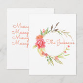 水彩ガーデン フラット カード (正面/裏面)