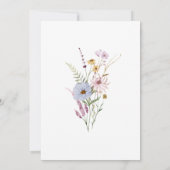 水彩ガーデン ワイルドフラワーズ ボヘミアンモダン ウェディング 招待状 (裏面)