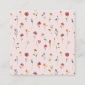 水彩ガーデン ワイルドフラワー スクエア エンクロージャー カード (裏面)