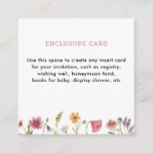 水彩ガーデン ワイルドフラワー スクエア エンクロージャー カード (正面)