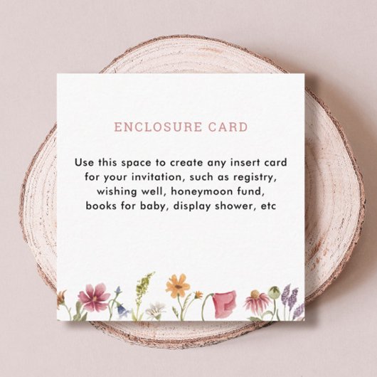 水彩ガーデン ワイルドフラワー スクエア 封筒 カード