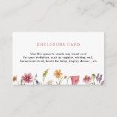 水彩ガーデン ワイルドフラワー パーティー エンクロージャーカード (正面)